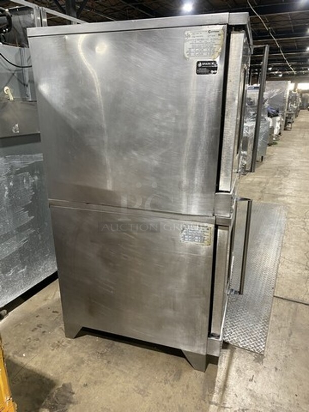Great! US Range/Garland Natural Gas Powered Double Stacked Convection! Summit Series! With View Through Doors! With Metal Racks! Model SUMG100 Serial 1609100102756!  On Legs! 2 X Your Bid Makes One Unit! - Image 3 of 12