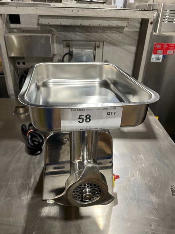 Late Model! 2021 Vollrath Commercial Countertop Meat Grinder! All Stainless Steel! 110V 1 Phase! Model: MIN0012 SN: D04-00208504-0021! - Image 2 of 10