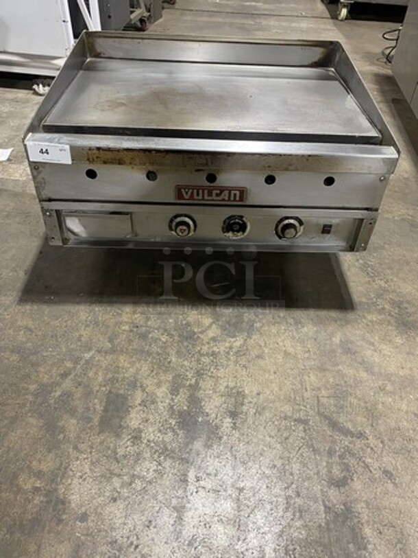 WOW! Vulcan Commercial Countertop Electric Powered Flat Grill! All Stainless Steel! Thermostatic Control! 36"! On Legs! - Image 1 of 9