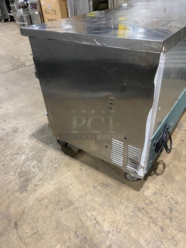 2015 Leader Commercial 2 Door Lowboy/Worktop Cooler! With Poly Coated Racks! All Stainless Steel! On Casters! Model: ESLB60SC SN: NQ06S2604 115V 60HZ 1 Phase - Image 4 of 8