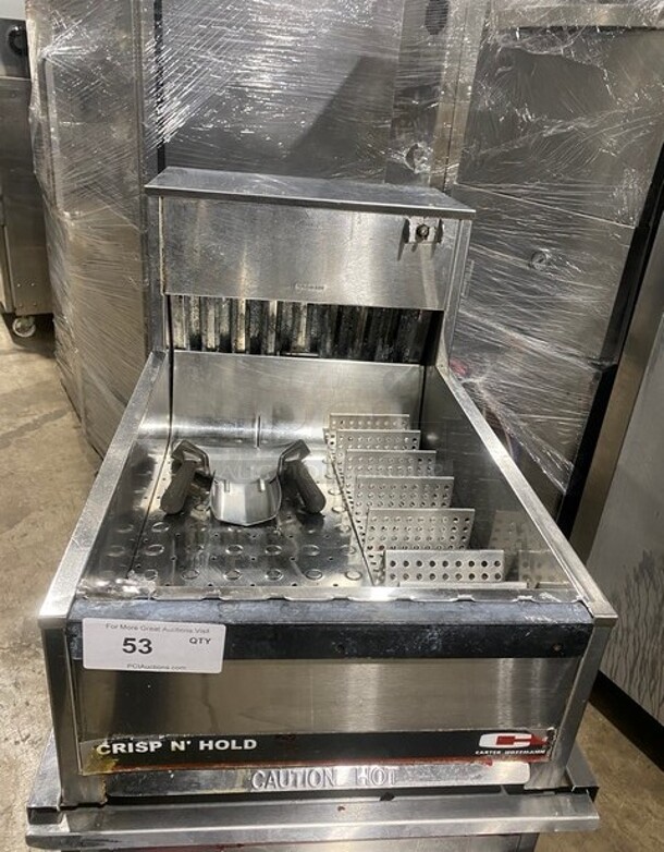 Sweet! Carter Hoffmann Commercial Countertop Electric Powered Crisp-N-Hold/Fry Warmer Dumping Station! With Backsplash! All Stainless Steel! Model: CNH18 SN: 112016624829 120V 60HZ 1 Phase! Working When Removed! - Image 1 of 7