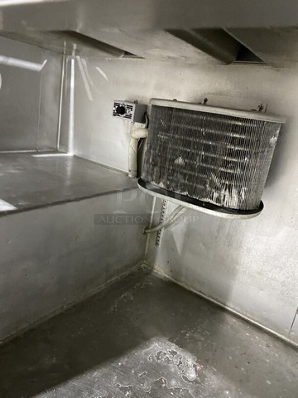 Leader 48 Inch Refrigerated Mega Top Sandwich Prep Table With Sneeze Gaurd! Model LM48SC Serial PW11M2201B! 115V 1 Phase! On Commercial Casters! - Image 7 of 9