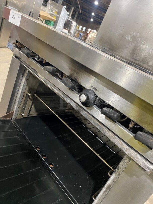 Sunfire All Stainless Steel 6 Burner Stove With oven And Back Splash! On Legs! - Image 8 of 10