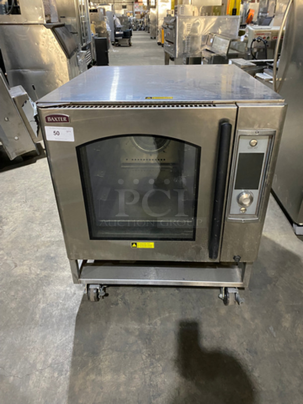 WOW! Baxter Commercial Electric Powered Combi Convection Oven! With View Through Door! With Digital Touch Controls! With Steam Line! All Stainless Steel! On Casters! Model: ML132512EU