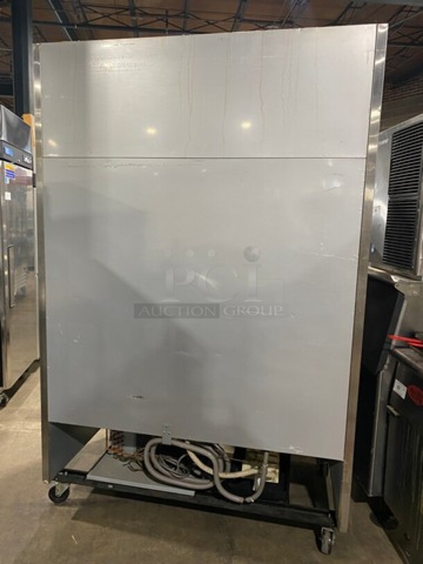 Master Bilt Commercial 2 Door Reach In Refrigerator! With Poly Coated Racks! All Stainless Steel! On Casters! Model: CCR49DR SN: NS100559 115V 60HZ 1 Phase - Image 3 of 9