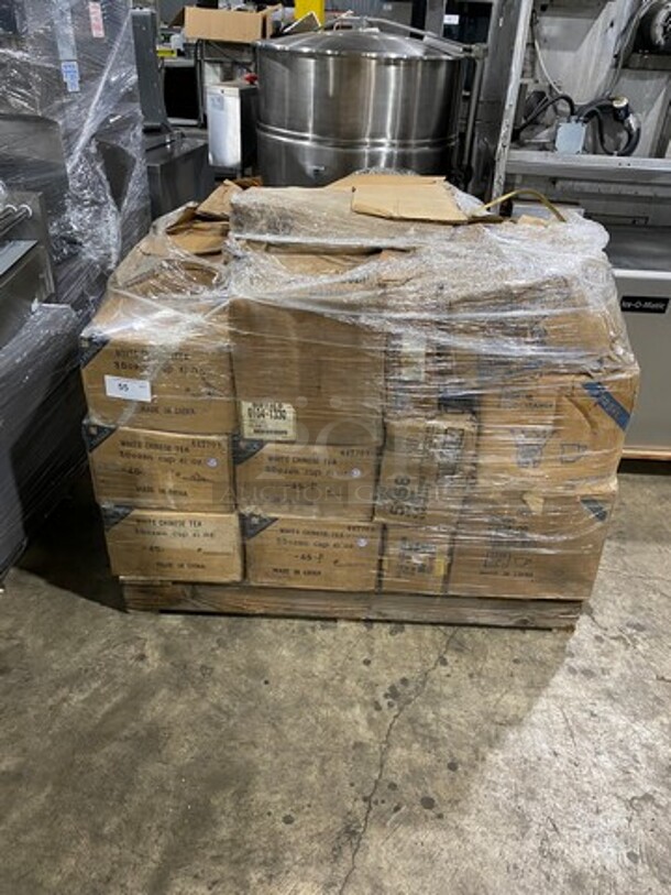 GREAT! ALL ONE MONEY! MISCELLANEOUS! Pallet Includes White Chinese Teacups, Stemmed Glasses And More! - Image 1 of 12