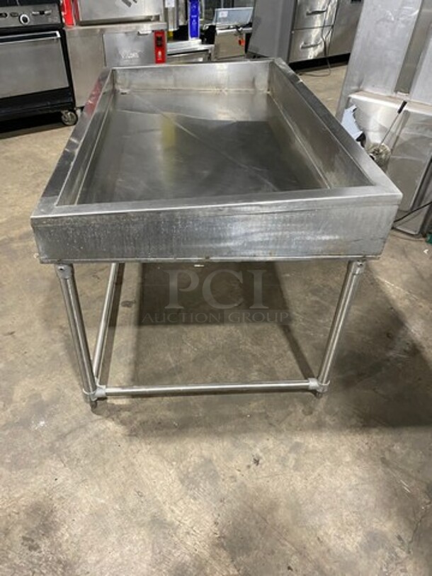 Commercial Ice Cooled Cold Pan! With Drain! All Stainless Steel! On Legs! - Image 2 of 7