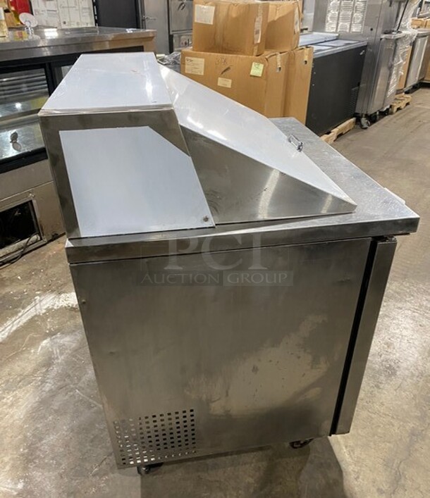 True Commercial Mega Top Refrigerated Sandwich Prep Table! With 2 Door Storage Space Underneath! All Stainless Steel! On Casters! Model: TSSU3608 SN: 5102103 115V 60HZ 1 Phase - Image 4 of 9
