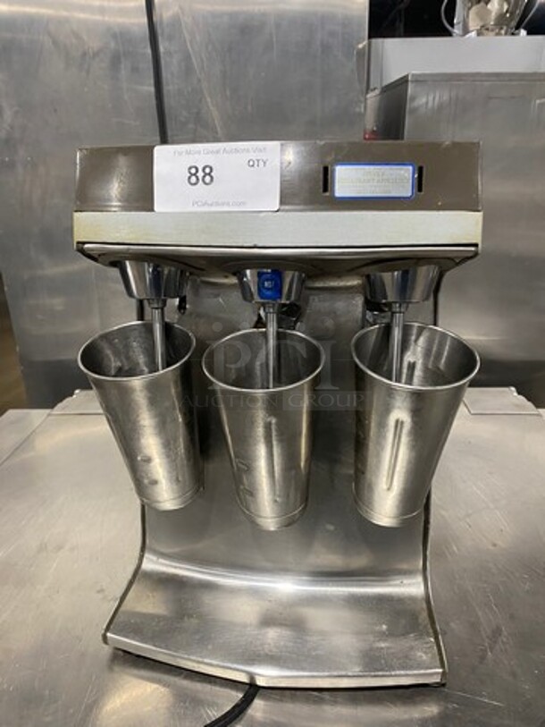 Hamilton Beach Commercial Countertop Professional 3 Spout Beverage/ Milkshake Mixer! Model: 9411 120V - Image 1 of 9