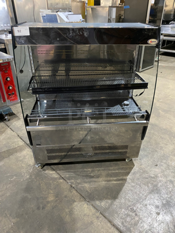 Omcan Commercial Refrigerated Grab-N-Go Open Display Case! All Stainless Steel Body! On Casters! Model: RSCN0200 110V 60HZ 1 Phase