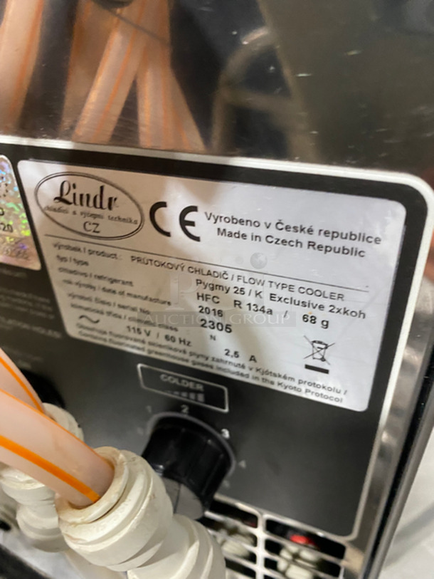 LATE MODEL! 2016 Lindv Countertop Dual Tap Flow Type Cooler! Model: HFC SN: 2305 115V 60HZ 1 Phase - Image 5 of 6