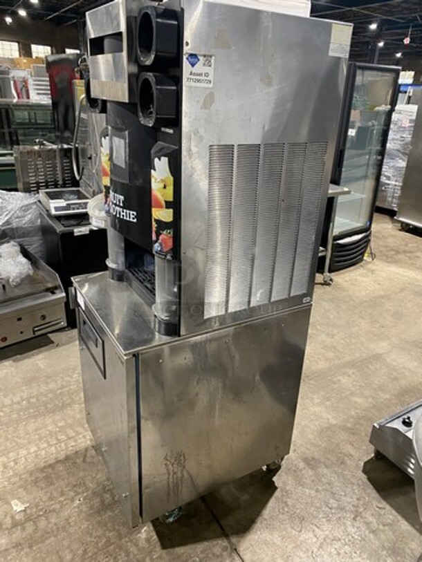 AMAZING! Manitowoc Multiplex Smoothie Workstation! On Single Door Undercounter Cooler! With Poly Bins! All Stainless Steel! On Casters! Model: MB81 SN: 1701150000857 115V 60HZ 1 Phase - Image 2 of 11