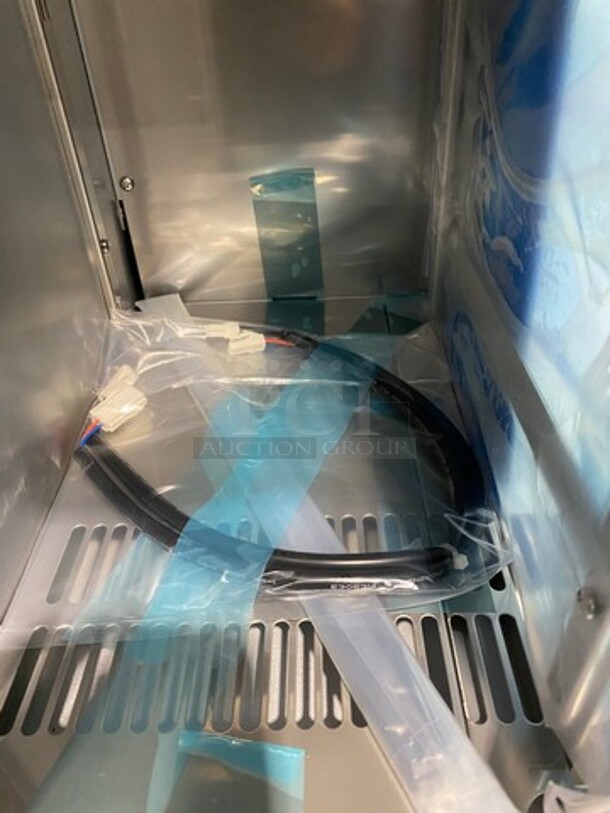 BEAUTIFUL! UNIQUE FIND! SCRATCH-N-DENT! Lumilinna Commercial Countertop/ Undercounter Single Door Slush Cooler! Using Very Precise Temperature Control, Lumilinna Can Hold Beverages Below Freezing — Without Freezing Them Solid. Water Normally Freezes At 32°F, But By Maintaining This Temperature, Lumilinna Can Store Beverages To The Coldest Temperature That Once Opened, Ice Crystals Form! Supercooled Products Crystallize When Poured, Producing A Soft Delicate Ice Slush! Model: ICESC40BXIWU SN: A19300017 115V 60HZ 1 Phase - Image 9 of 12