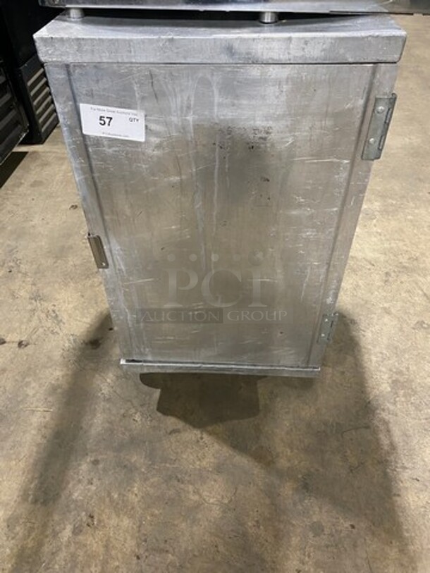 Commercial Single Door Enclosed Pan Transport Rack! Solid Stainless Steel! On Casters!