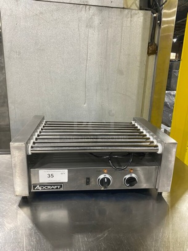 Adcraft Commercial Countertop Hot Dog Roller Grill! All Stainless Steel! Model: RG09 SN: 05150170079 120V - Image 1 of 8