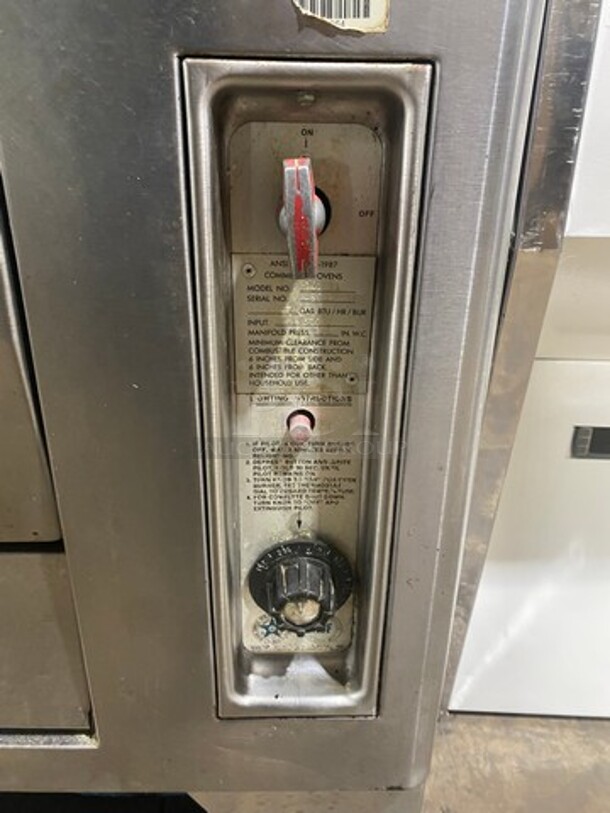 Vulcan Commercial Natural Gas Powered Triple Deck Baking Oven! All Stainless Steel! On Legs! 3x Your Bid Makes One Unit! WORKING WHEN REMOVED! Model: 7018A1 - Image 10 of 11