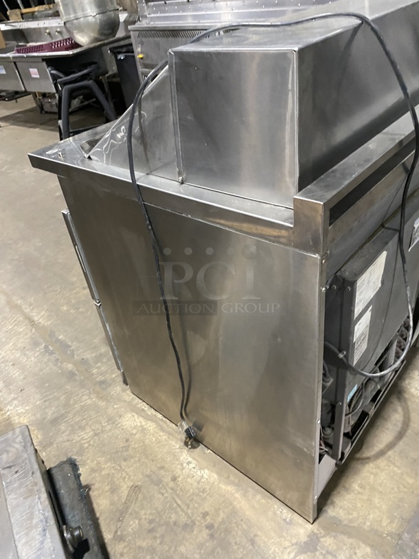 Randell Refrigerated 2 Drawer Bain Marie/Sandwich Prep Table! Model 9412-32D-7M Serial T000053847! 115V 1 Phase! On Casters!  - Image 4 of 9