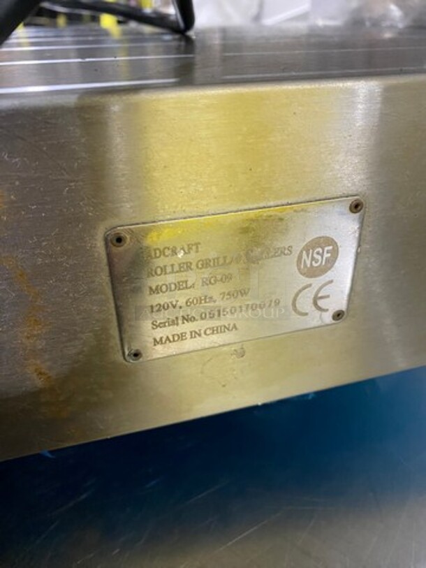 Adcraft Commercial Countertop Hot Dog Roller Grill! All Stainless Steel! Model: RG09 SN: 05150170079 120V - Image 5 of 8