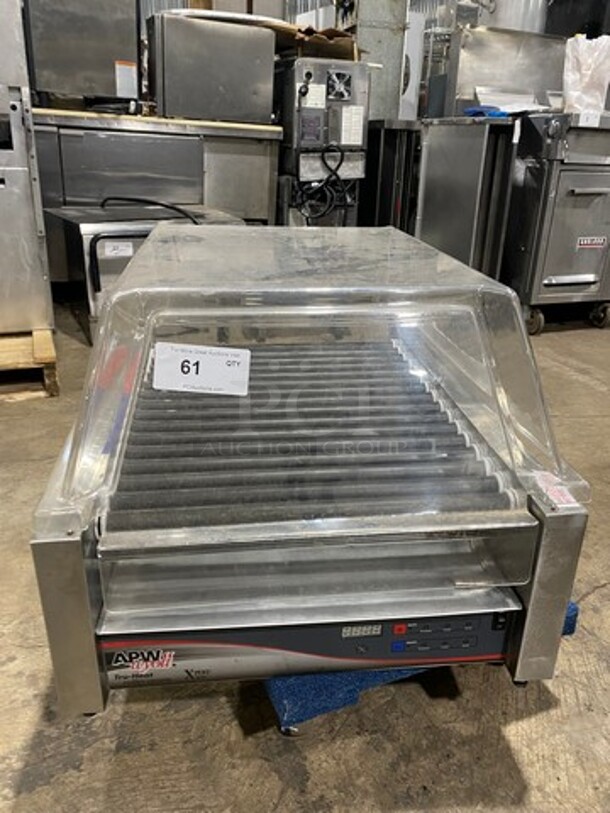 APW Wyott Commercial Countertop Hot Dog Roller Grill! All Stainless Steel! Model: HRSDI45 SN: HRS450821A0059 120V 60HZ 1 Phase
