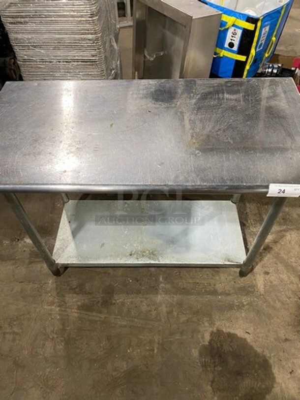Solid Stainless Steel Work Top/ Prep Table! With Storage Space Underneath! On Legs! - Image 6 of 6