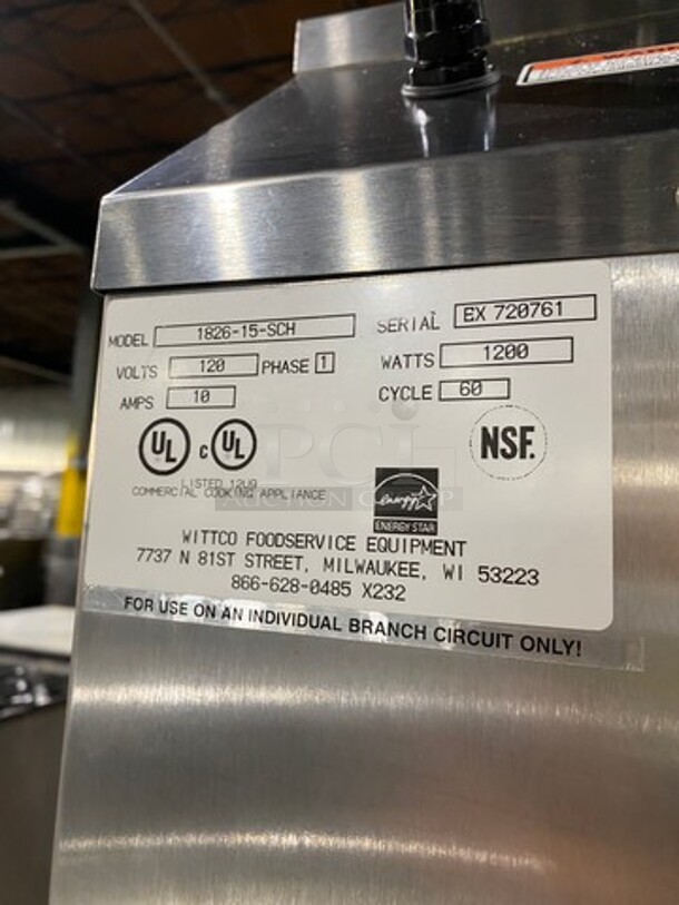 Wittco Commercial Electric Powered Heated Holding Cabinet! All Stainless Steel! On Casters! Model: 182615SCH SN: EX720761 120V 60HZ 1 Phase - Image 5 of 9