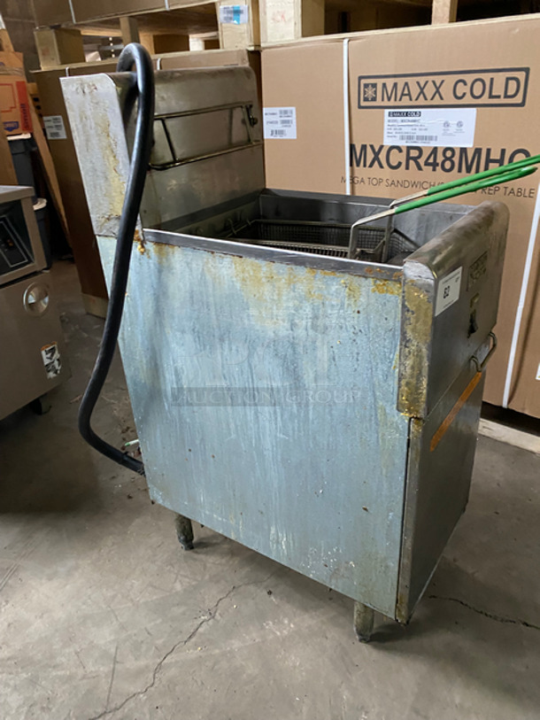 Frymaster Commercial Deep Fat Fryer! With 2 Fryer Baskets! All Stainless Steel! On Legs! Model: SR14ESD SN: 1501MF0019 208V 60HZ 3 Phase - Image 2 of 7