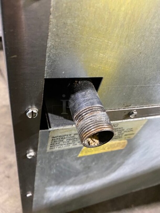 Imperial Commercial Natural Gas Powered 6 Burner Stove! With Raised Back Splash And Salamander Shelf! With Oven Underneath! All Stainless Steel! On Casters! - Image 10 of 10