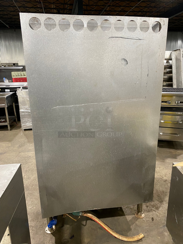 WOW! Cleveland Natural Gas Powered Commercial Double Tilted Kettle Cabinet Assembly! With 2 10 Gallon Kettles! All Stainless Steel! On Legs! Model: 36GMK1010200 SN: 1411230000835 115V 60HZ 1 Phase - Image 4 of 10