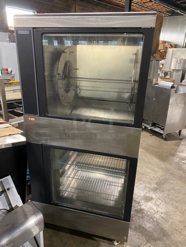 WOW! Hobart Commercial Electric Powered Rotisserie Machine! With Lower Food Warmer! All Stainless Steel! On Casters! Model: HRW330 SN: 750004202! 208V 60HZ 3 Phase! - Image 3 of 11