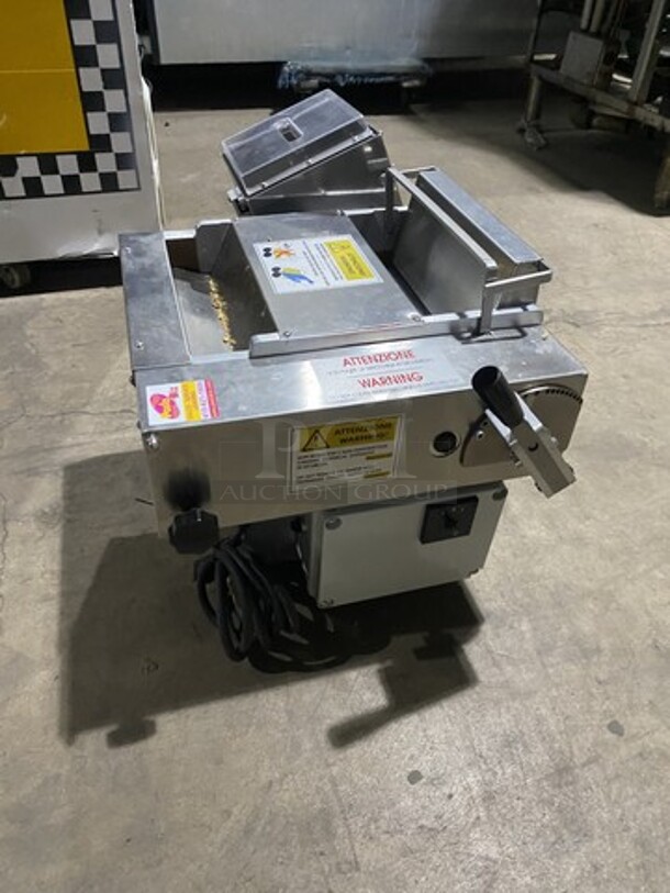 Nice! 2006 La Monferrina Commercial Countertop Pasta Dough Sheeter! All Stainless Steel! Model NINA Serial 06N093! 220V! - Image 2 of 8