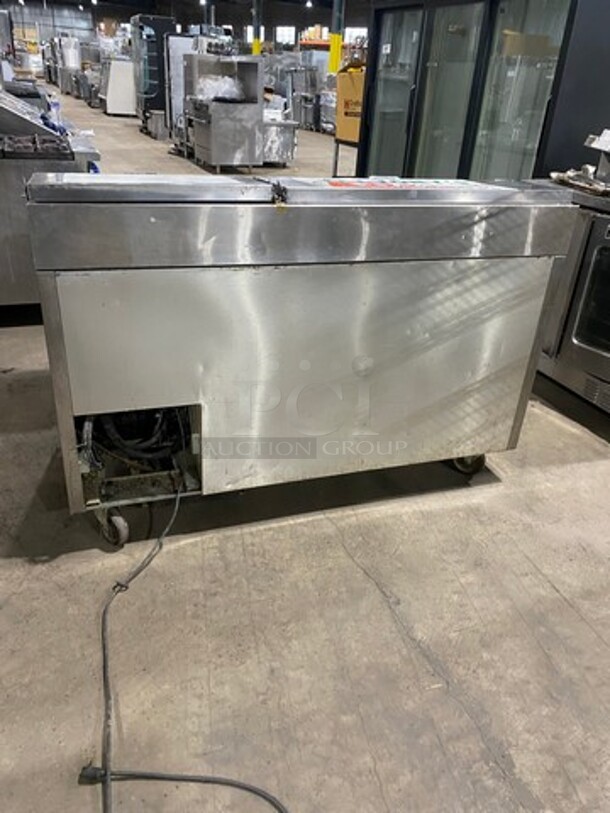 True Commercial Refrigerated Pizza Prep Table! With Commercial Cutting Board! With 2 Door Storage Space Underneath! Poly Coated Racks! All Stainless Steel! On Casters! Model: TPP60 SN: 13730805 115V 60HZ 1 Phase - Image 4 of 10