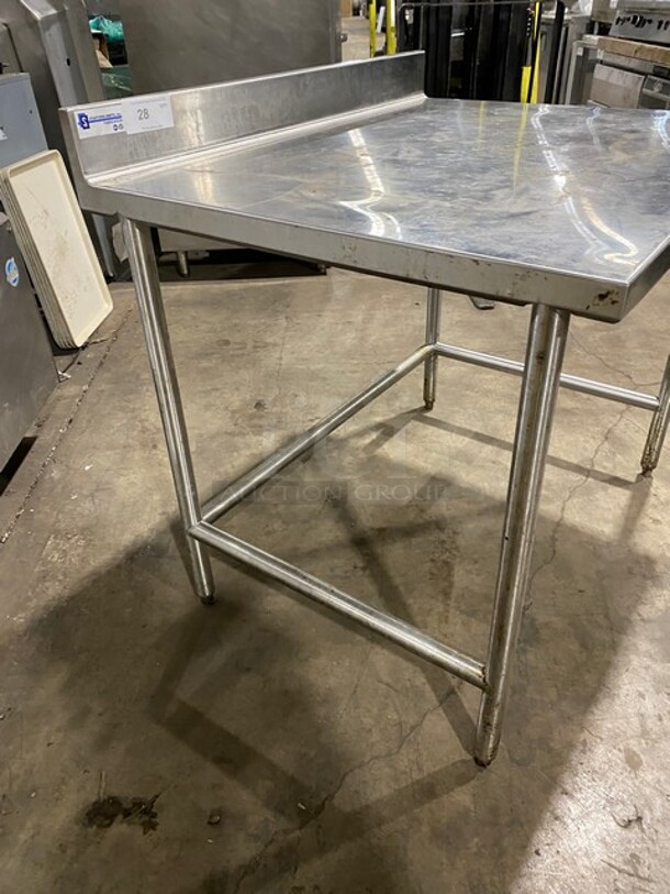 Stafford-Smith Heavy Duty Stainless Steel Open Base Worktable With Raised Back Splash! - Image 2 of 7