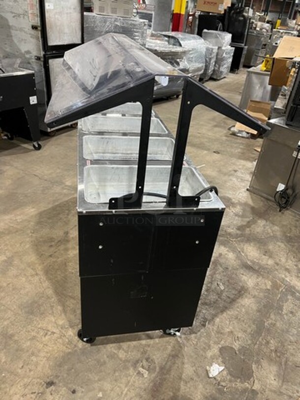 LATE MODEL! 2019 Advance Tabco Commercial Electric Powered 4 Well Steam Table! With Sneeze Guard! All Stainless Steel! On Casters! Model: B4120B SN: 000073376 120V 60HZ 1 Phase - Image 3 of 6