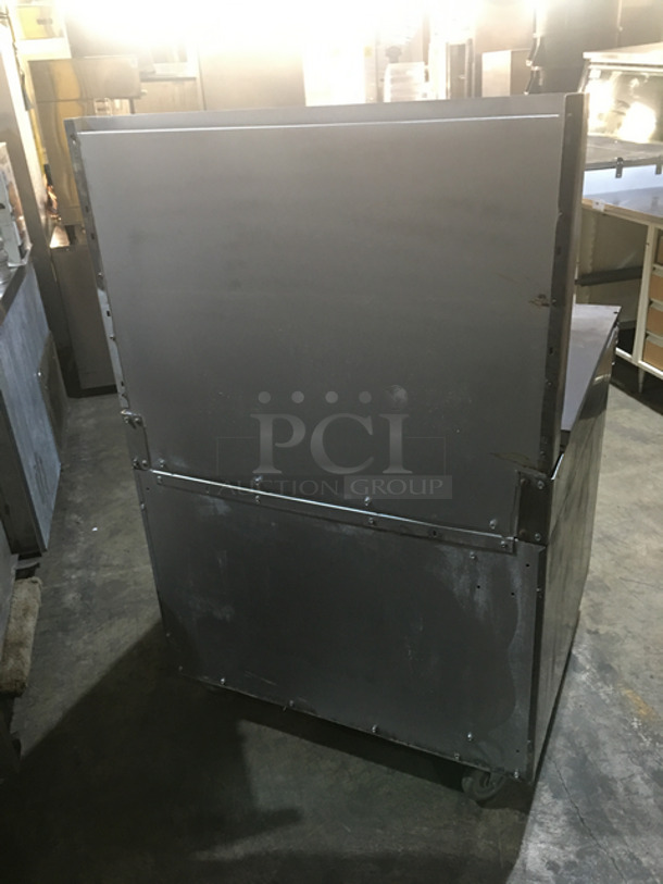 GREAT! Garland US Range Commercial Natural Gas Powered French Top/Hot Plate Stove! With Full Size Oven Underneath! With Metal Oven Racks! With Backsplash! All Stainless Steel! On Casters! - Image 4 of 9