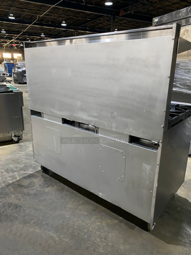 MUST HAVE! Southbend Commercial Natural Gas Powered 10 Burner Stove! With 2 Full Size Ovens Underneath! With Backsplash & Overhead Salamander Shelf! All Stainless Steel! On Casters! - Image 4 of 8