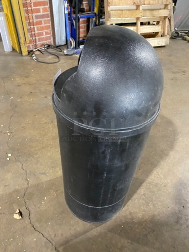 Black Poly Trash Can! 3x Your Bid! - Image 3 of 5