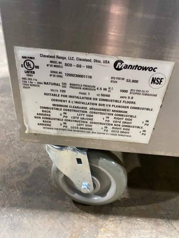 BEAUTIFUL! LATE MODEL! US Range/Garland Double Stacked Natural Gas Powered Heavy Duty Commercial Convection Oven! With View Through Doors! Model SUMG100 Serial 1911100101567! On Commercial Casters! 2 X Your Bid Makes One Unit! - Image 8 of 9