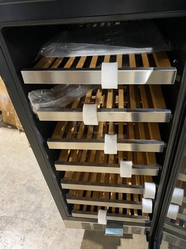 NEW! OUT OF THE BOX! SCRATCH-N-DENT! Whynter Single Door Wine Bottle Cooler/Chiller! With View Through Door! With Wooden Wine Racks! 33 Wine Bottle Capacity! Model: BWR33SD 115V - Image 5 of 7
