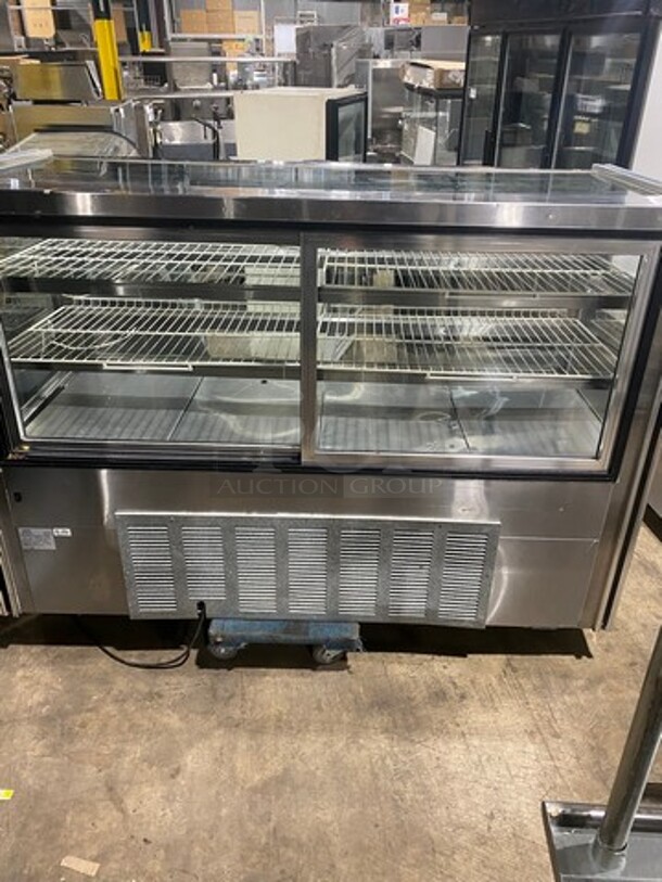 Leader Commercial Refrigerated Bakery/Deli Case! With Slanted Front Glass! With Sliding Rear Access Doors! All Stainless Steel Body! Model: HBK77 SN: PS063232 115V 60HZ 1 Phase - Image 3 of 9
