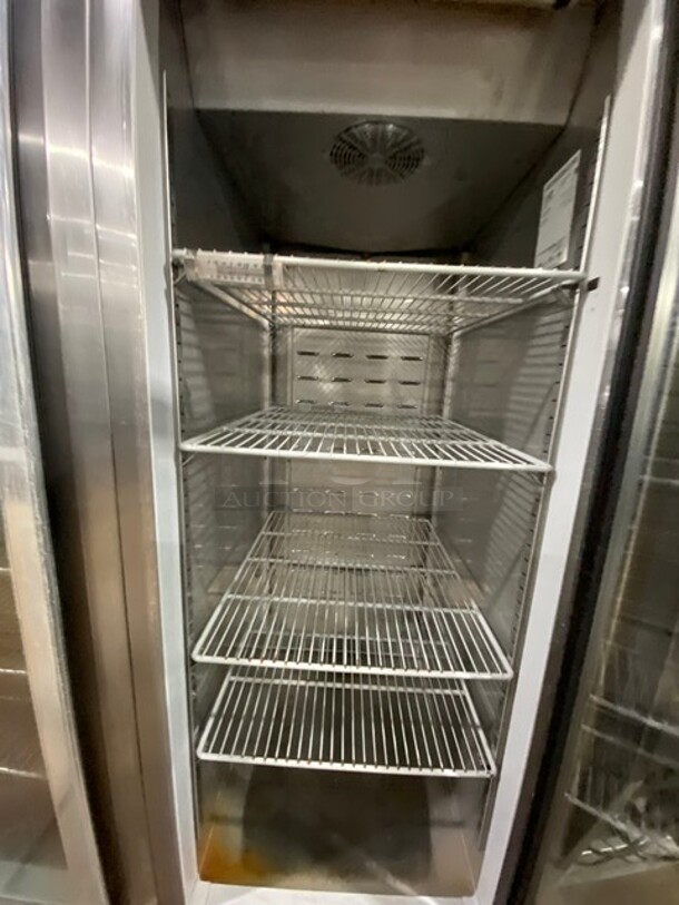 Hoshizaki Commercial 3 Door Reach In Cooler Merchandiser! With View Through Doors! Poly Coated Racks! All Stainless Steel Body! Model: CR3SFGYCR SN: F60047C 115V 60HZ 1 Phase - Image 8 of 9