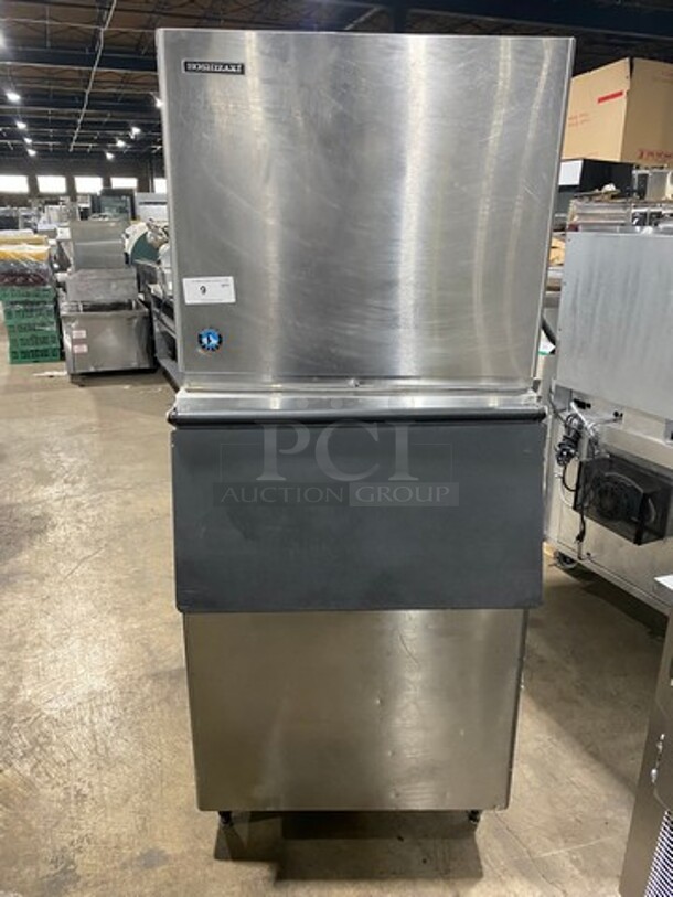 Hoshizaki Commercial Ice Maker Machine! With Commercial Ice Bin! All Stainless Steel! On Legs! Model: KML700MRJ SN: K00963C 115V 60HZ 1 Phase, Model: B500PF SN: G50530F - Image 1 of 8