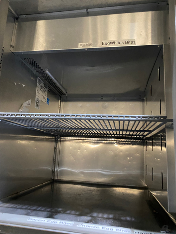 True Commercial Reach In Refrigerator/Freezer Combo! With 2 Half Doors! With Poly Coated Racks! All Stainless Steel! On Casters! Model: STG1DT2HS SN: 8629915 115V 60HZ 1 Phase - Image 6 of 10