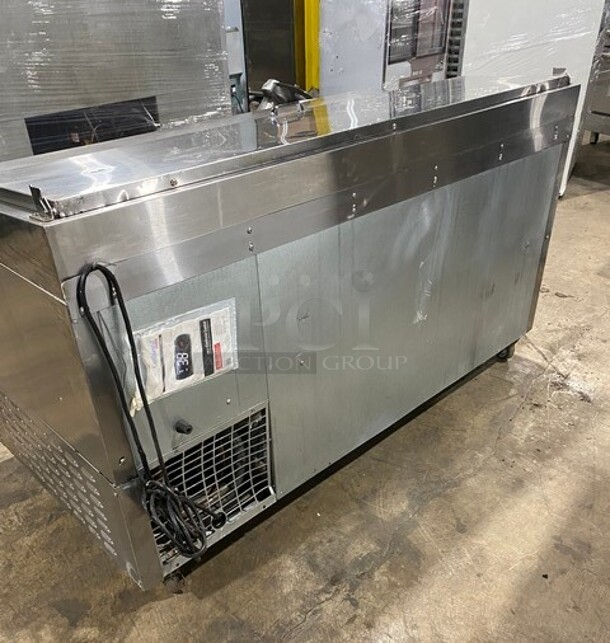 Continental Commercial Refrigerated Pizza Prep Table! With 3 Door Storage Space Underneath! All Stainless Steel! On Casters! Model: CPA68 SN: 15974548! 115V 1 Phase - Image 4 of 9