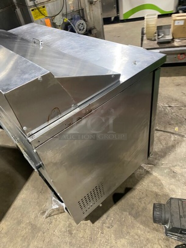 True Commercial Refrigerated Sandwich Prep Table! With 2 Door Underneath Storage Space! All Stainless Steel! On Casters! Model: TSSU6016 SN: 7755079 115V 60HZ 1 Phase - Image 4 of 8