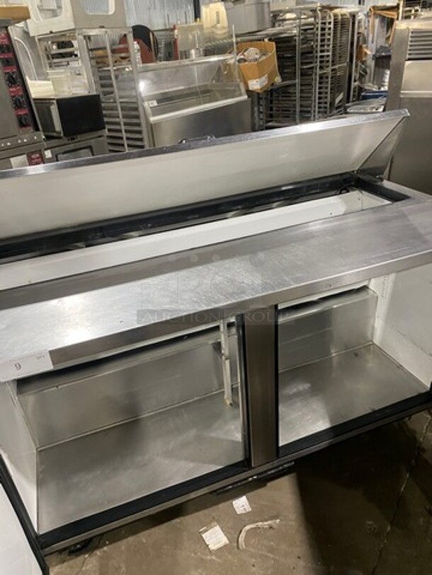 True Commercial Refrigerated Sandwich Prep Table! With 2 Door Underneath Storage Space! All Stainless Steel! On Casters! Model: TSSU6016 SN: 7755079 115V 60HZ 1 Phase - Image 5 of 8