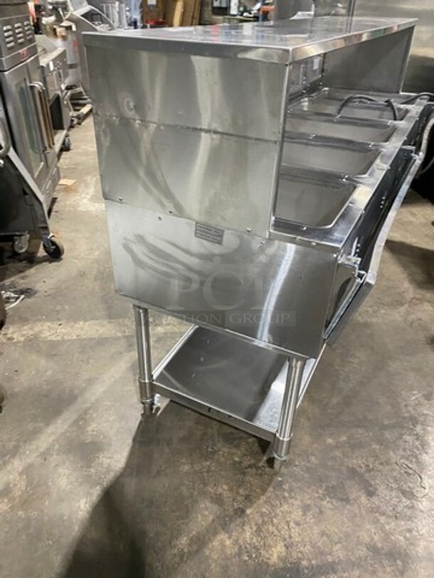 Eagle Commercial Electric Powered 5 Well Steam Table! With Storage Space Underneath! All Stainless Steel! On Casters! Model: YSPHT5 SN: 2008990273 208V 60HZ 1 Phase! Working When Removed!  - Image 3 of 10