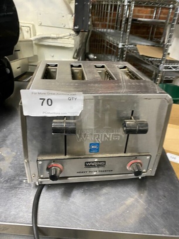 Waring Commercial Countertop Heavy Duty 4 Slot Toaster! Model: WCT805 240V - Image 1 of 8