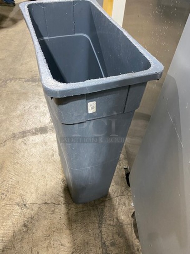 Carlisle Grey Poly Slim Style Trash Bin! - Image 4 of 7