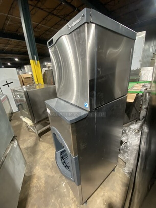 Scotsman Prodigy Series Air Cooled Ice Machine On Bin With Dispenser! Model CO322MA-1A Serial 08091320G12741! 115V 1 Phase! On Legss!  - Image 4 of 8