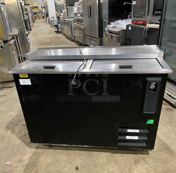 Fogel Stainless Steel Commercial Back Bar Bottle Cooler w/ 2 Sliding Lids! MODEL BC50DBST SN:2003100019 115V 1PH - Image 1 of 9